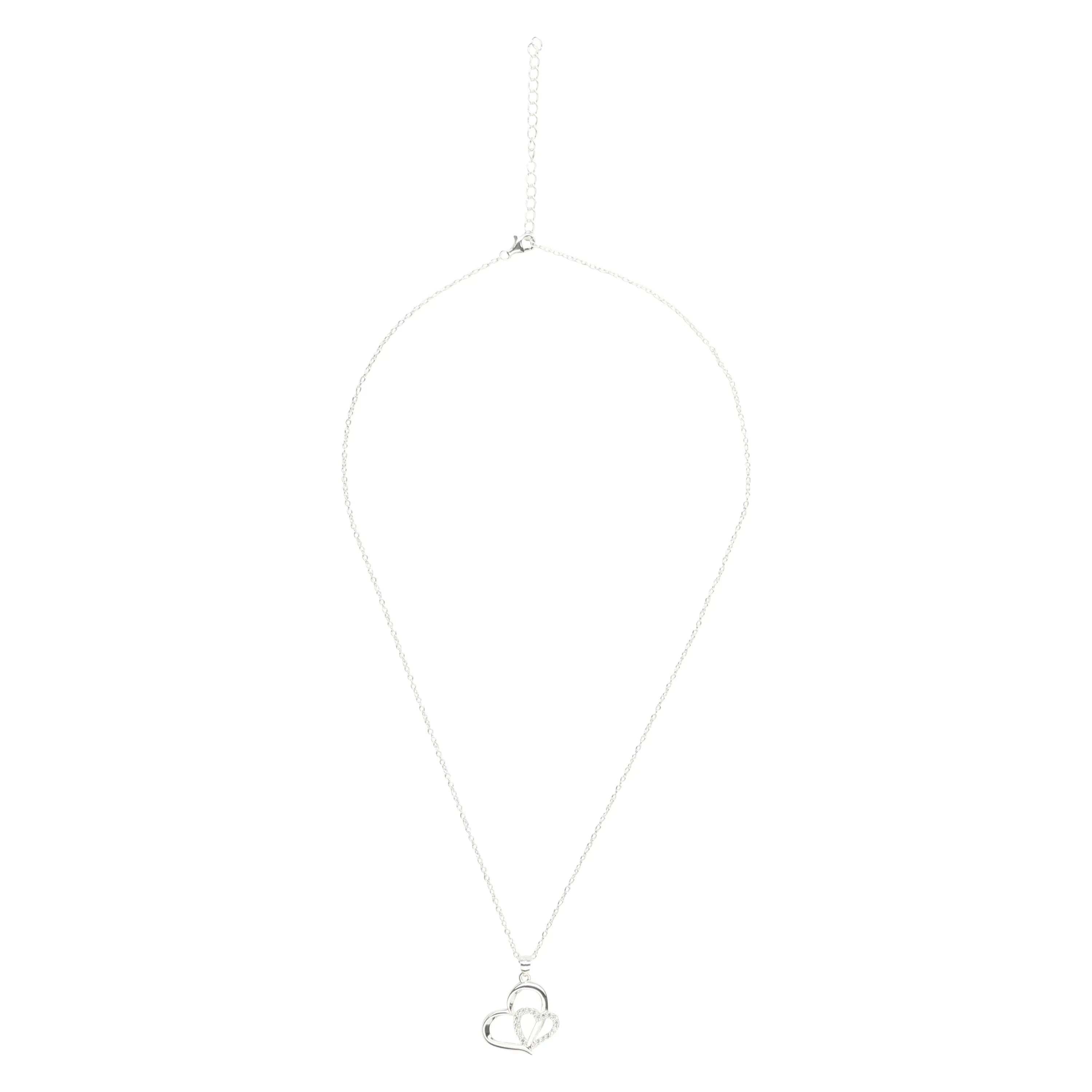 Eternity Necklace Love Heart Pave Necklace